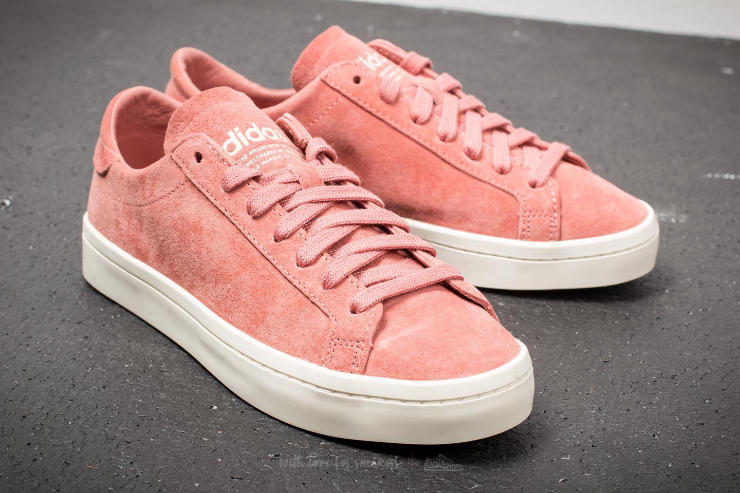 adidas Originals Leather Adidas Court Vantage W Ash Pink/ Off White/ Ash  Pink - Lyst