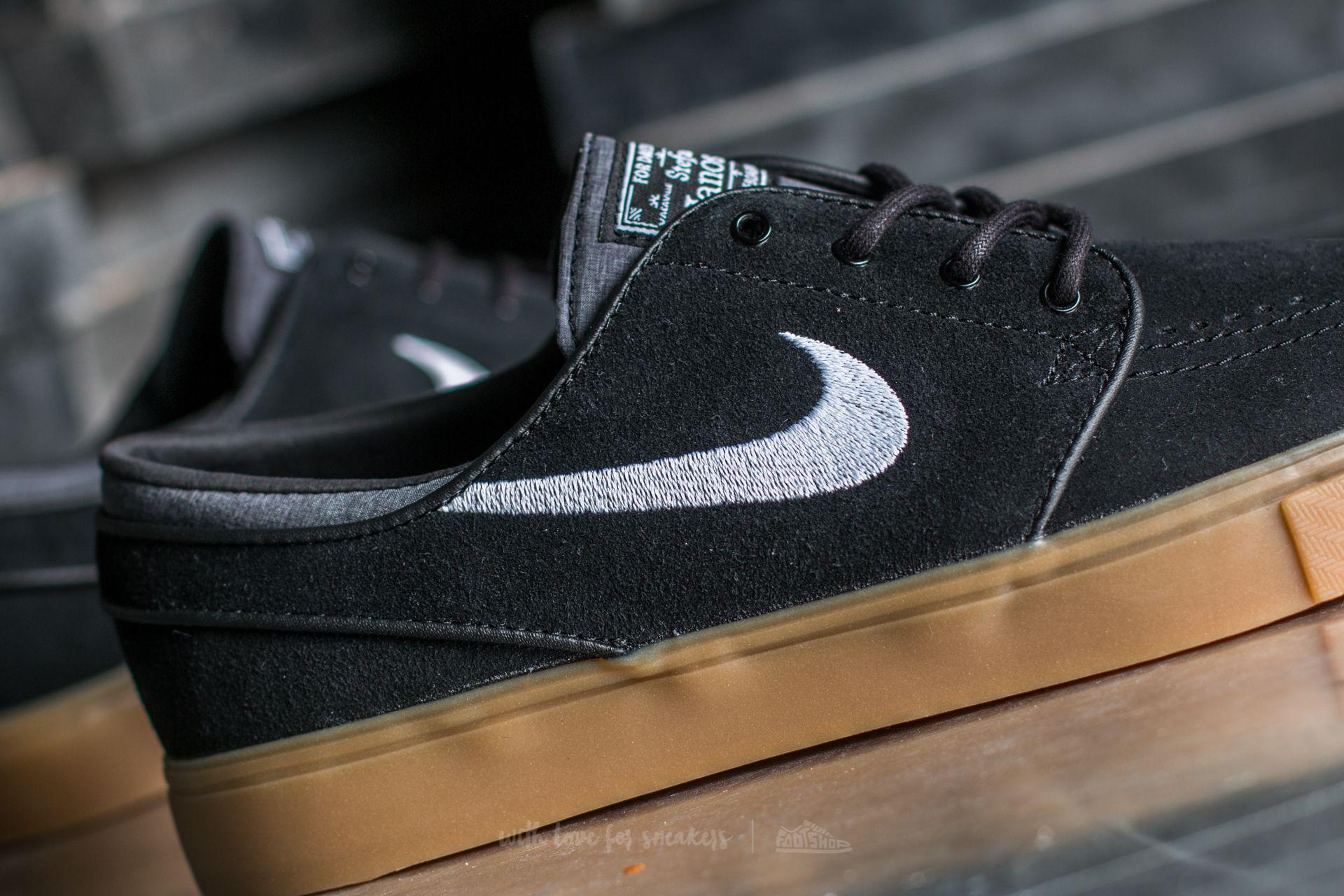 janoski black white gum