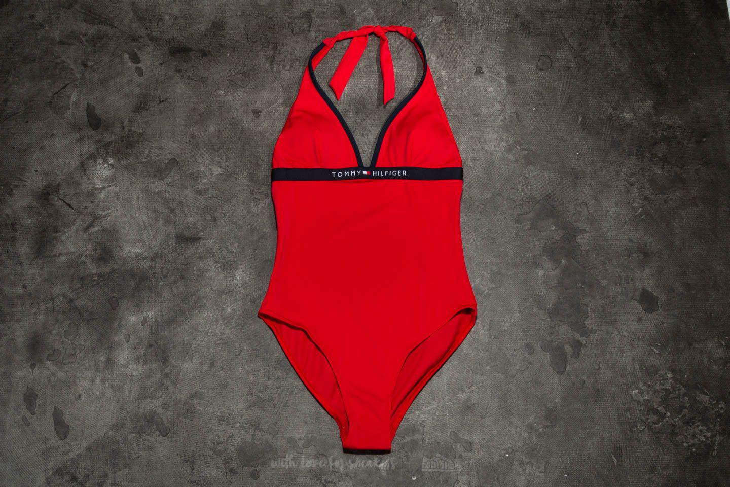 tommy hilfiger one piece swimsuit red