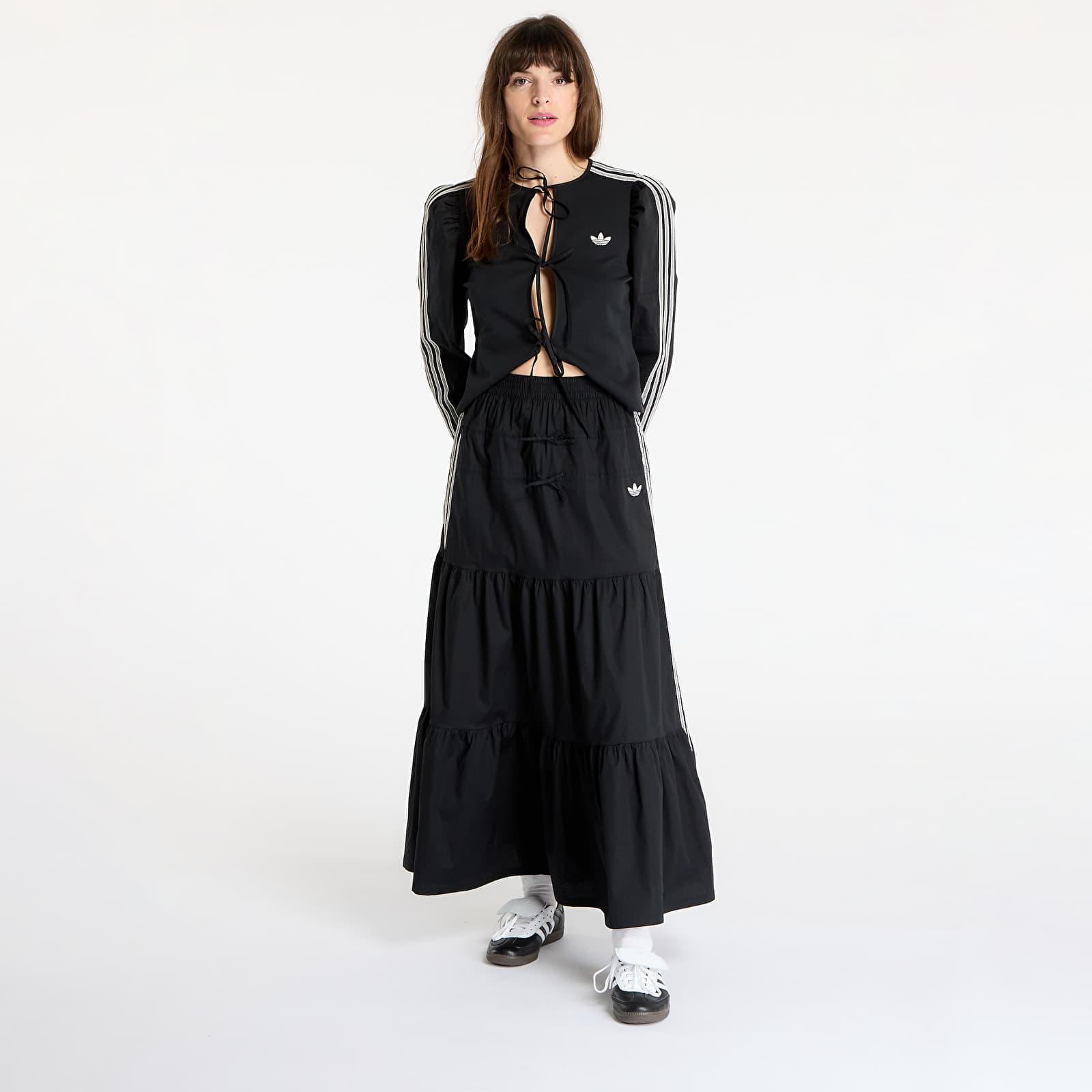 関税/送料込★ (W) Adidas Originals Summer Glow Skirt Black Adidas Summer Glow Voluminous Lace Skirt XS Nwt 100
