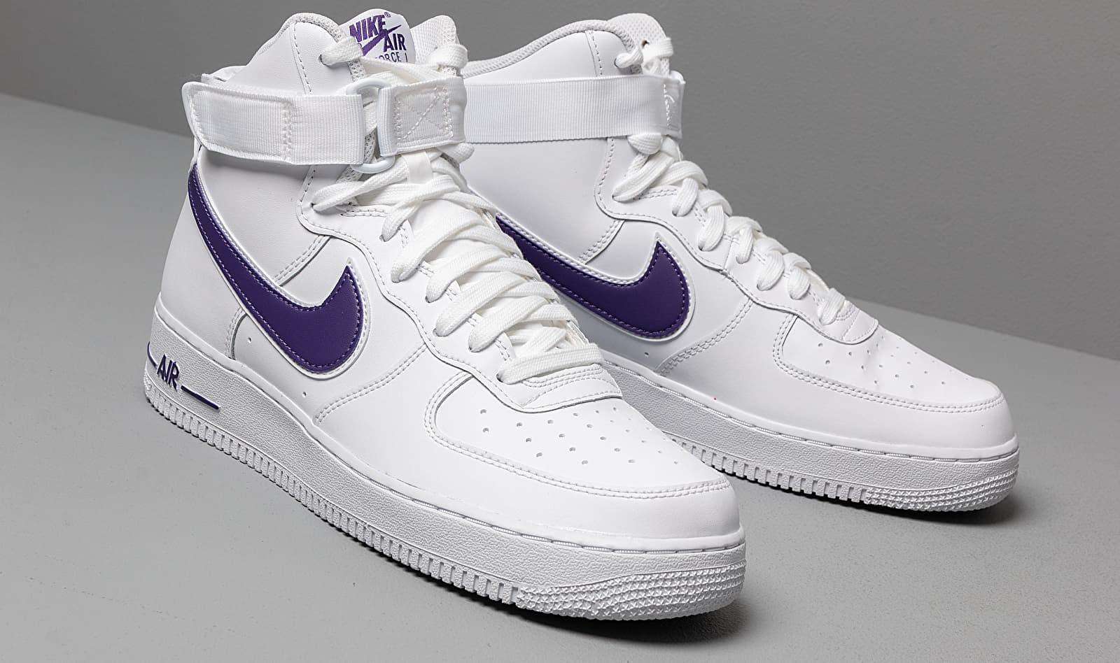 Nike Air Force 1 High '07 3 White/ White-court Purple for Men | Lyst