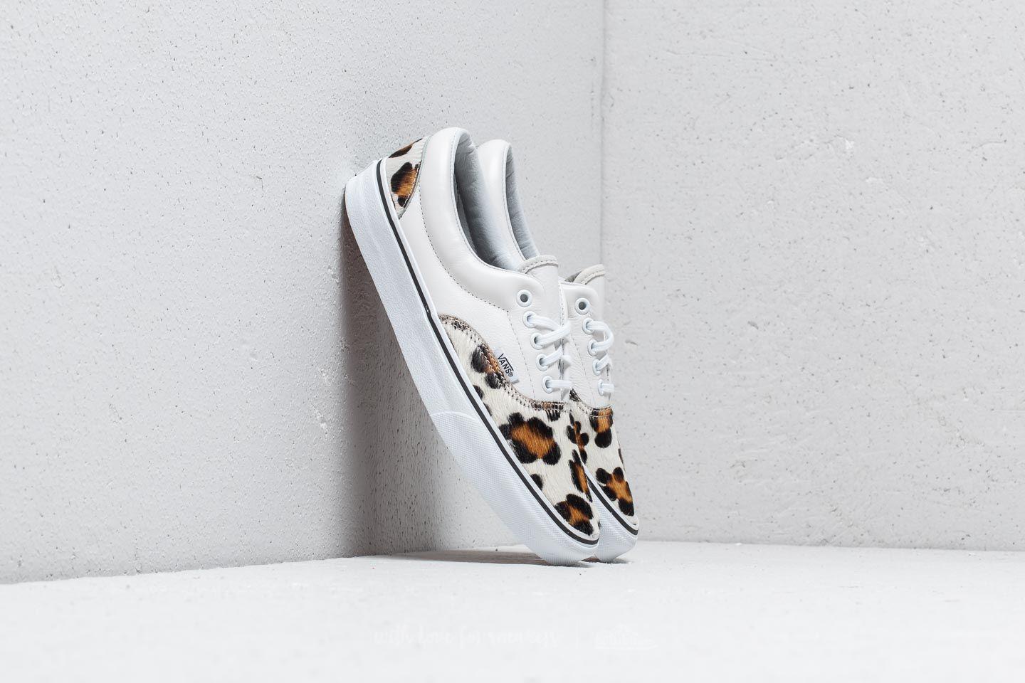 vans era leopard true white