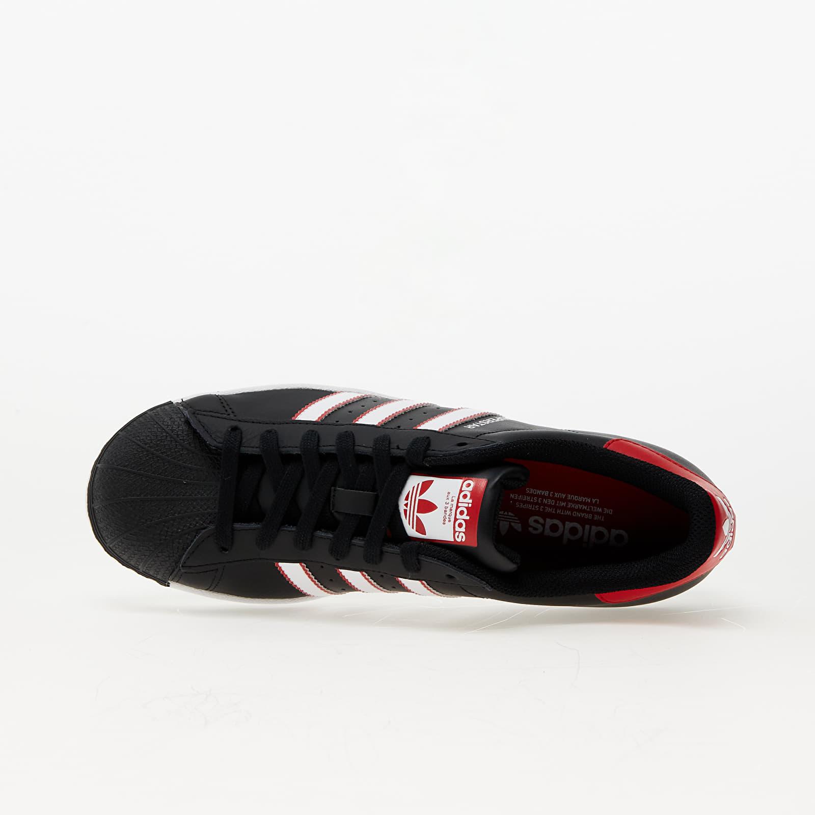 adidas Originals Adidas Superstar Core / Ftw White/ Better Scarlet in Black  for Men | Lyst