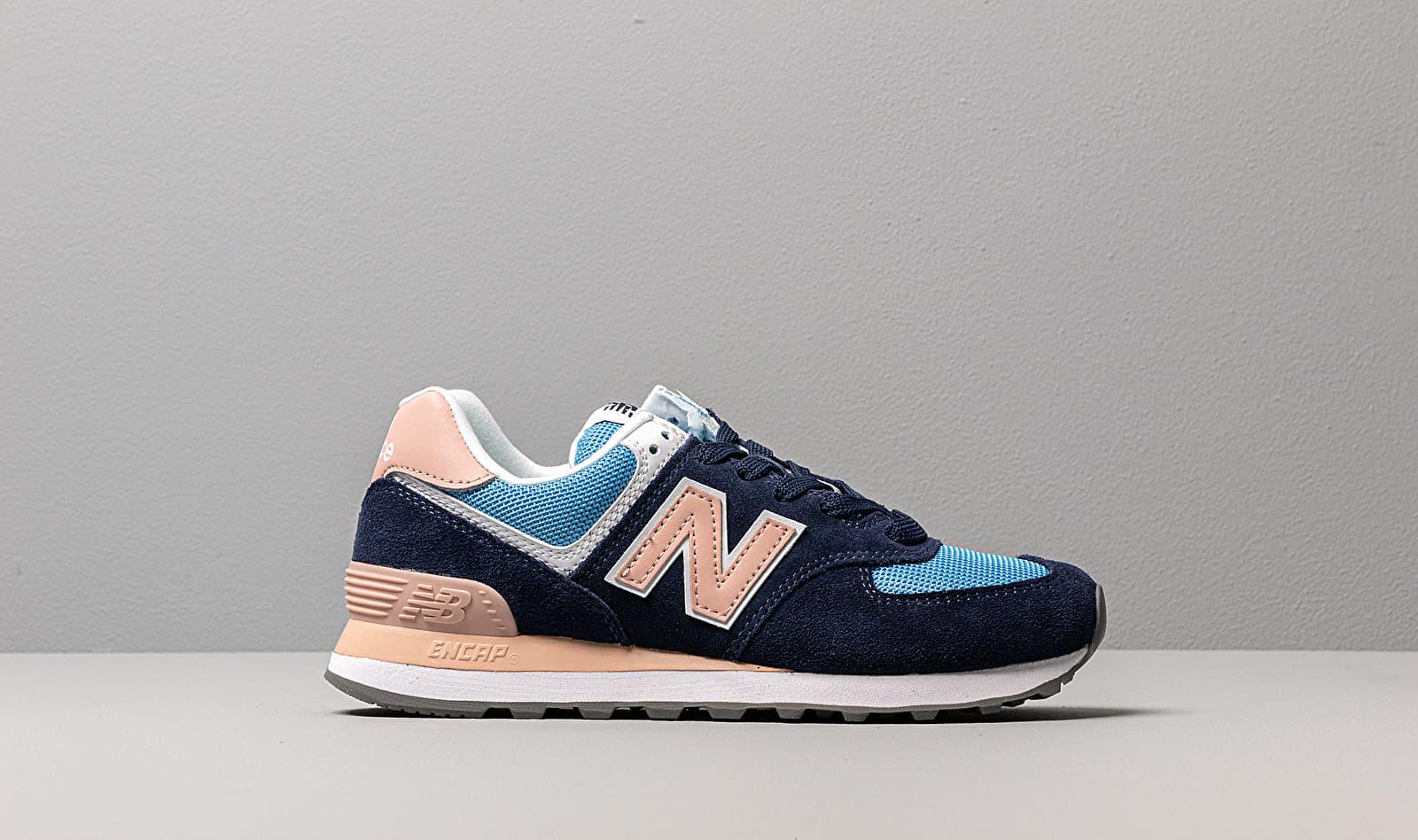 New Balance 574 Blue/ Pink for Men - Lyst