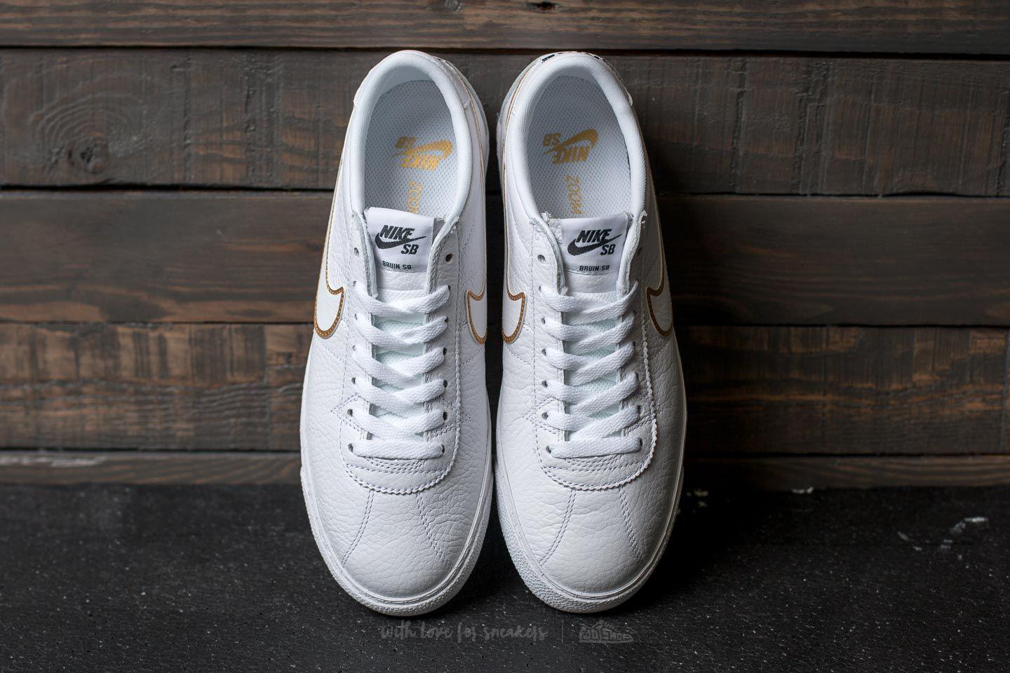 Nike Leather Sb Bruin Zoom Premium Se White/ White-metallic Gold for Men |  Lyst
