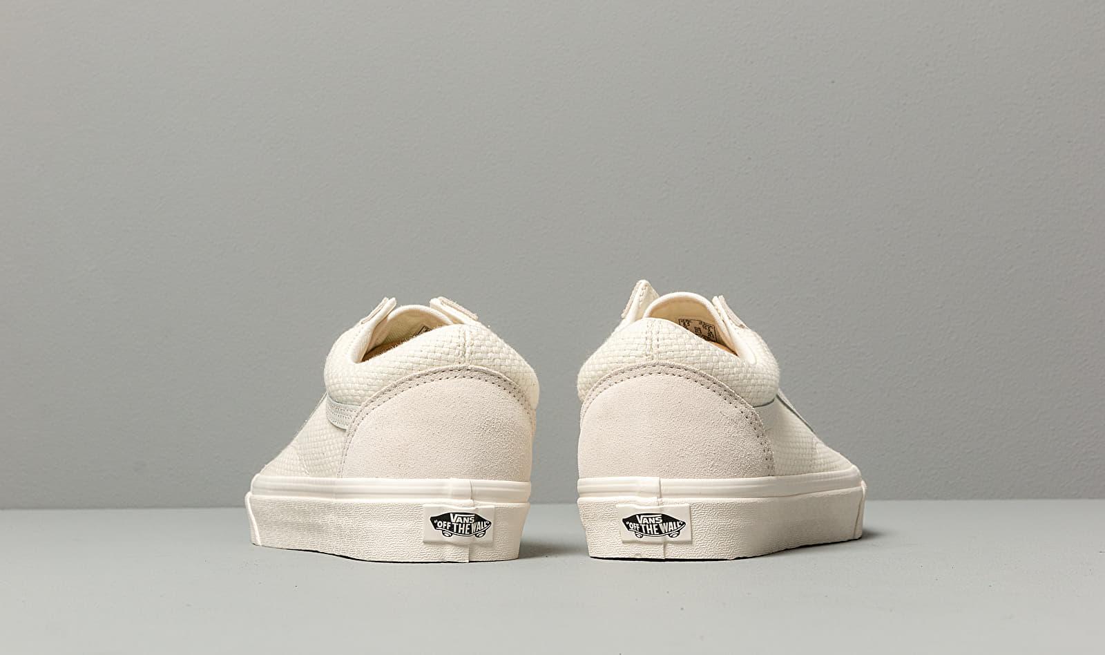 vans old skool woven check marshmallow