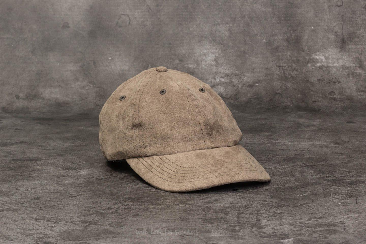 olive suede cap