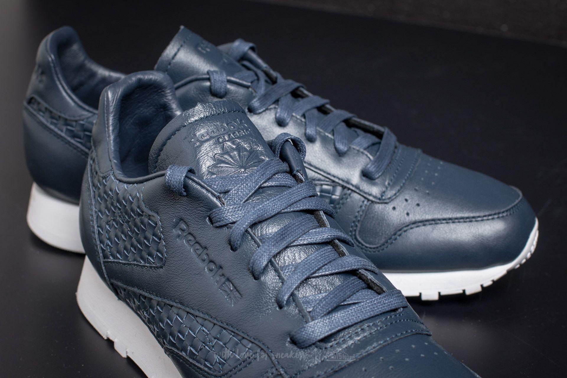 Reebok Classic Leather Weave Collegiate Navy/ White in Blue for Men - Lyst