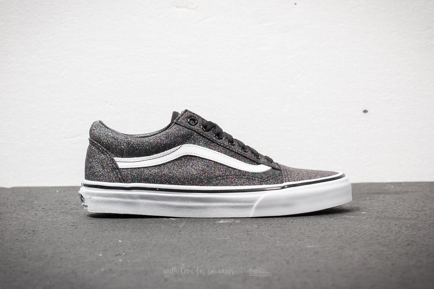vans old skool glitter rainbow black