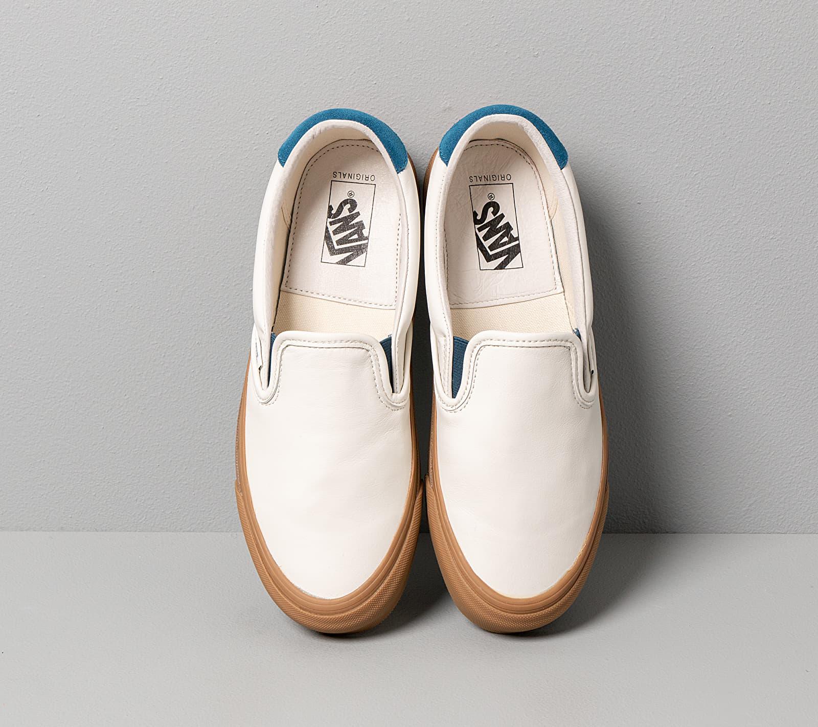 vans leather suede slip on