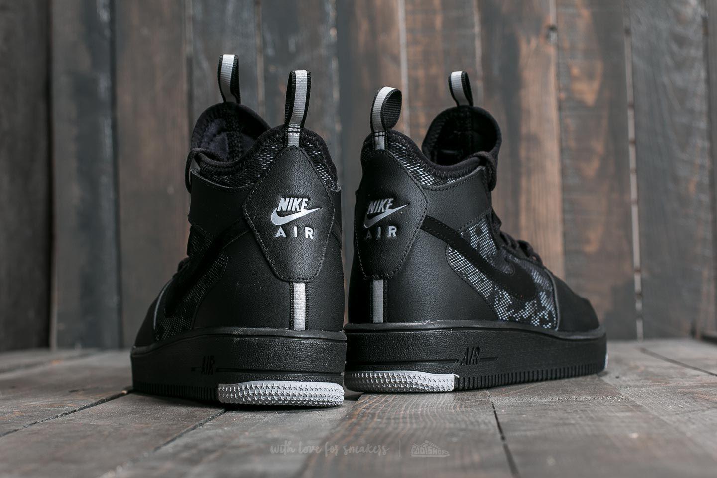 Nike Leather Air Force 1 Ultraforce Mid Black/ Black-wolf Grey-white for  Men - Lyst