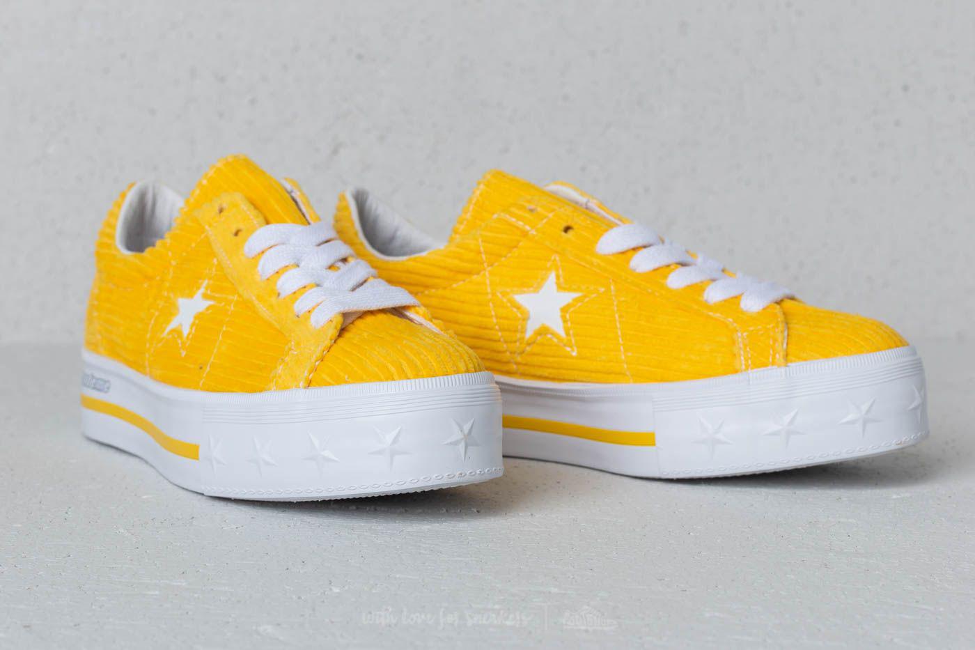 converse one star platform yellow