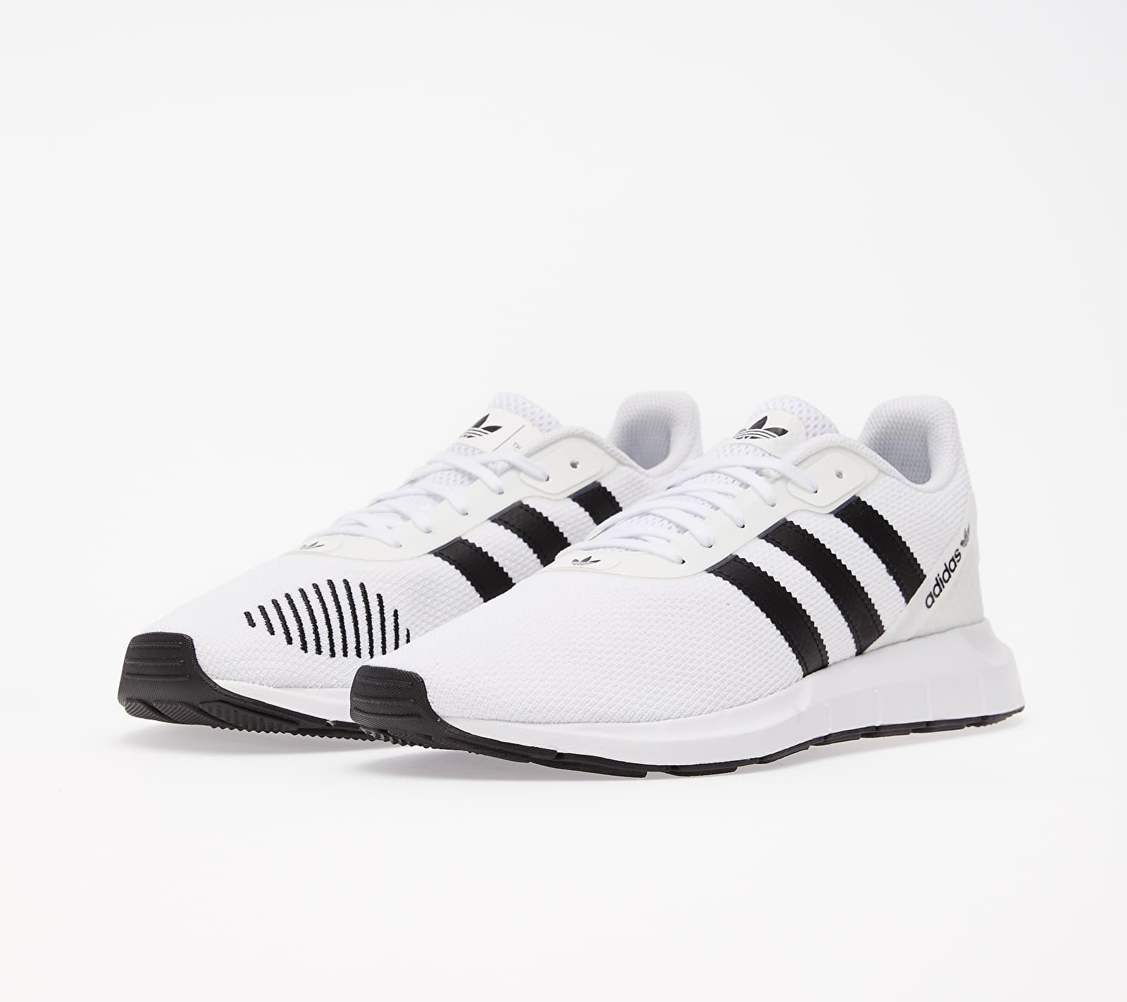 adidas black & white swift run rf trainers