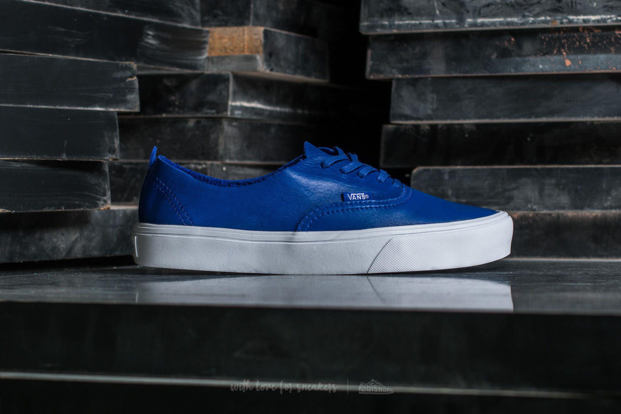 vans authentic leather blue