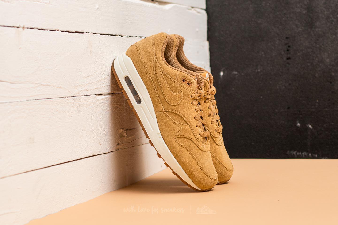 Men's Air Max 1 Premium Flax Flax sail gum Med Brown Men's Air Max 1 Premium Flax Flax sail gum Med Brown