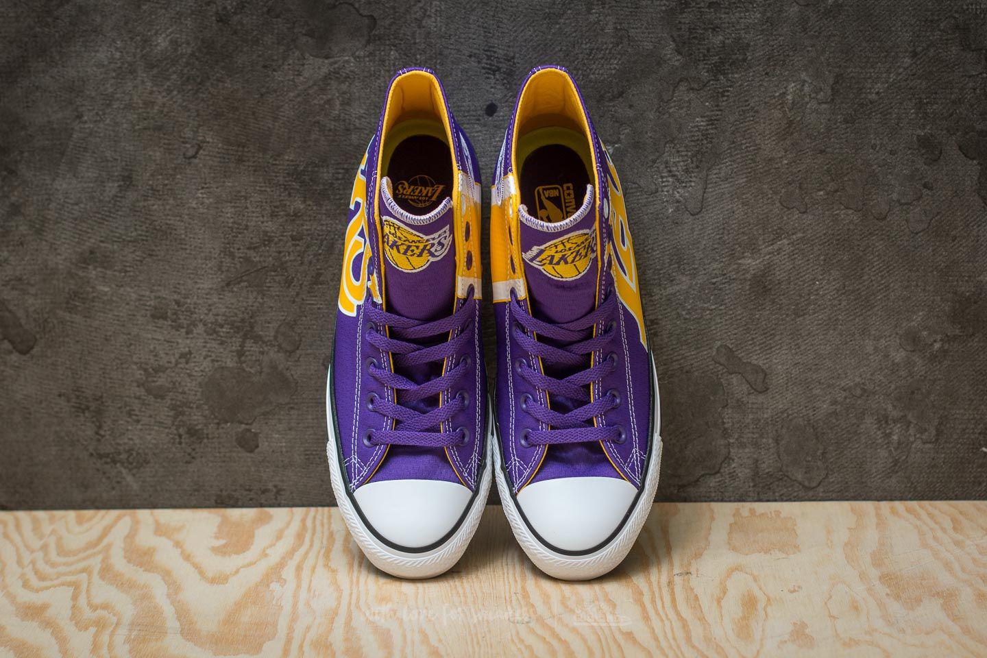 purple and gold converse