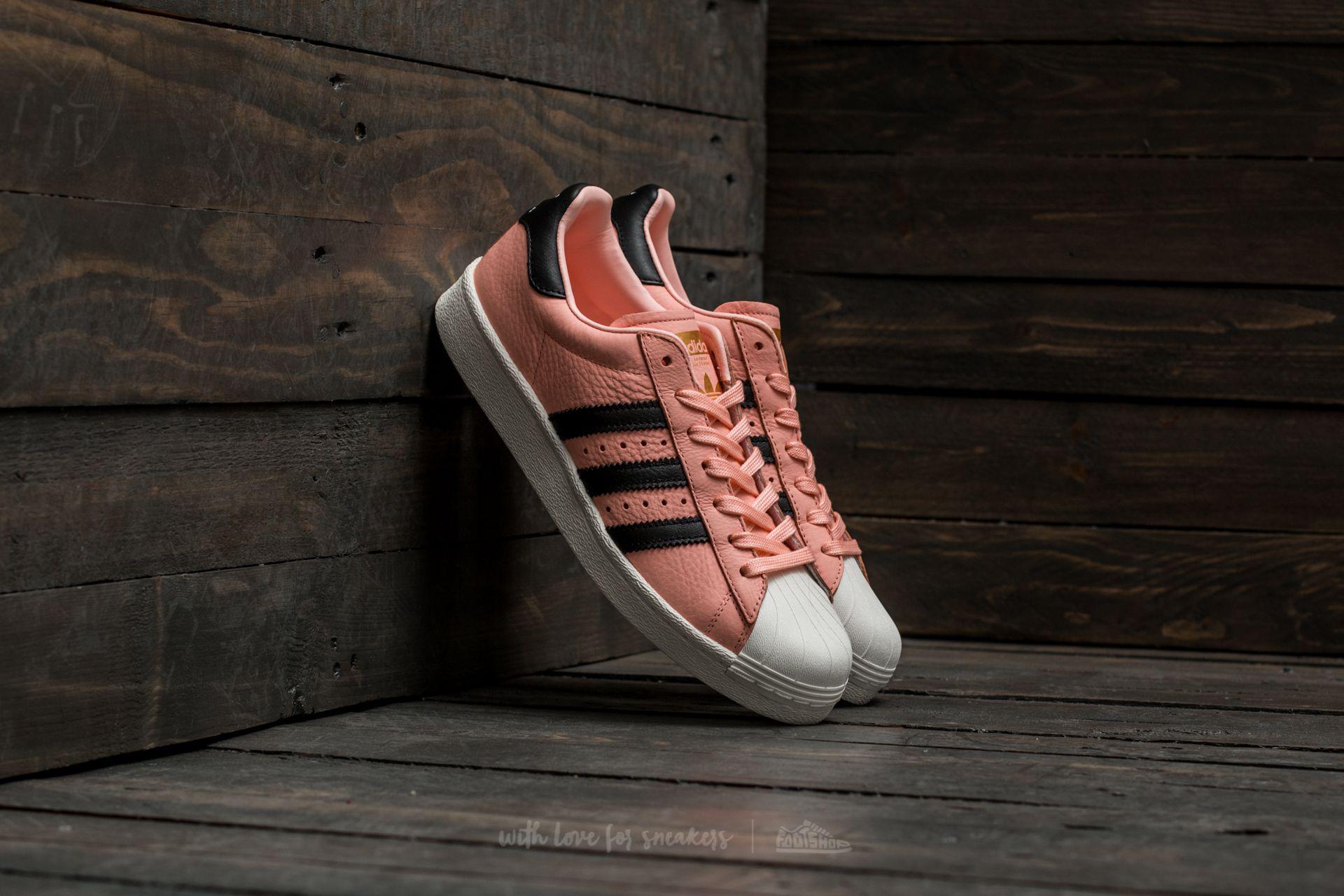 Adidas Superstar Core Black Haze Coral 