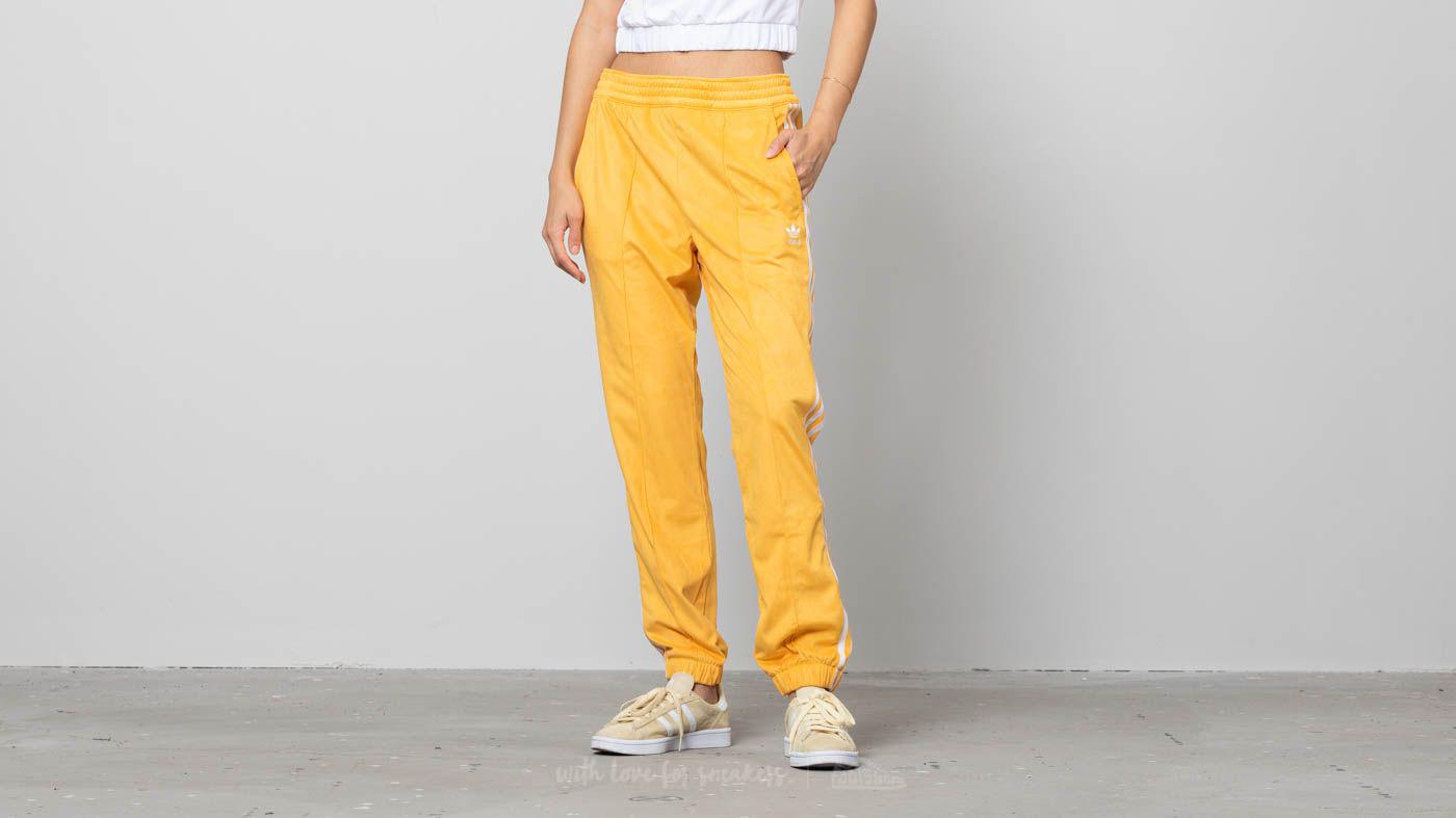 yellow adidas track pants womens
