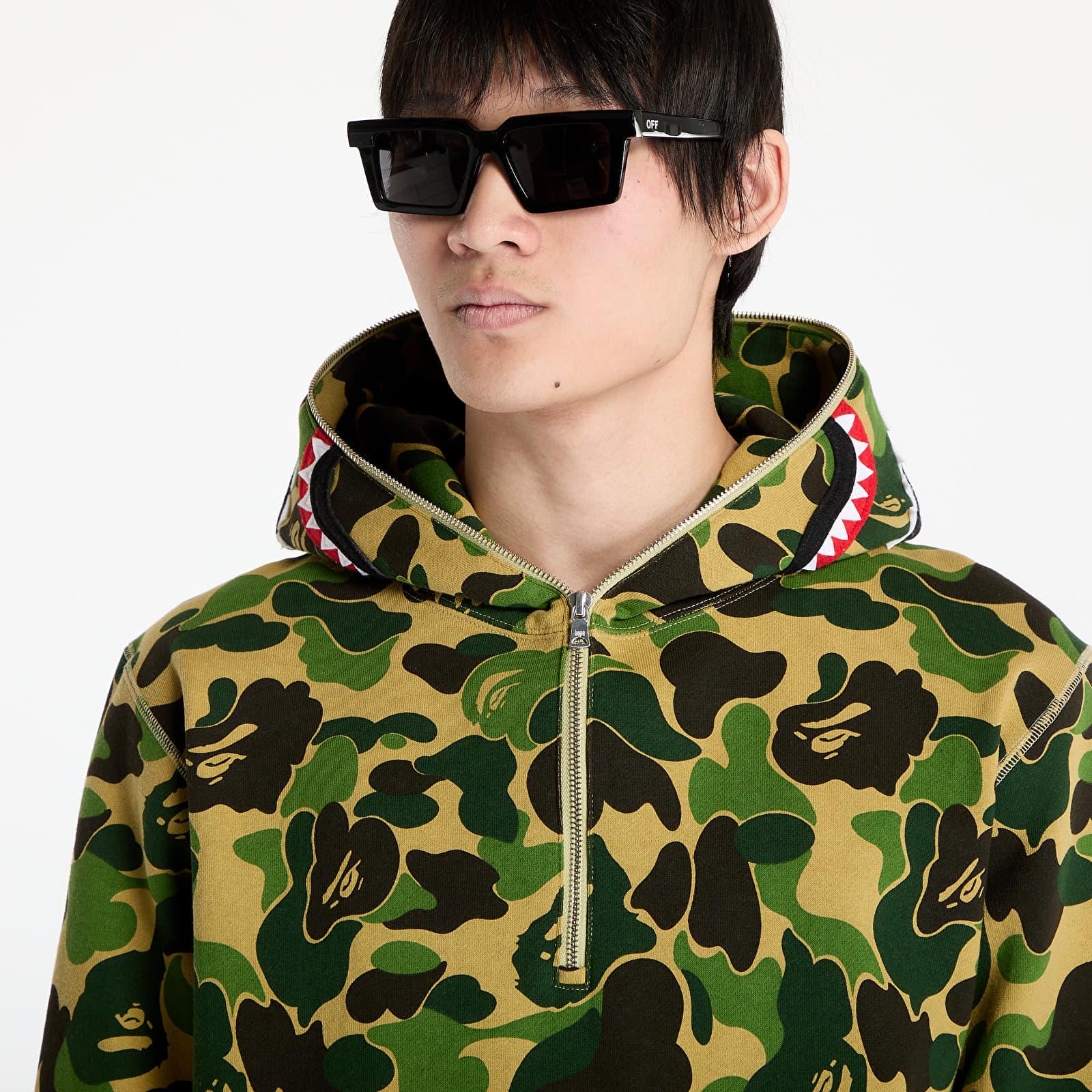 A Bathing Ape Sweatshirt Abc Camo Shark Half Zip Pullover