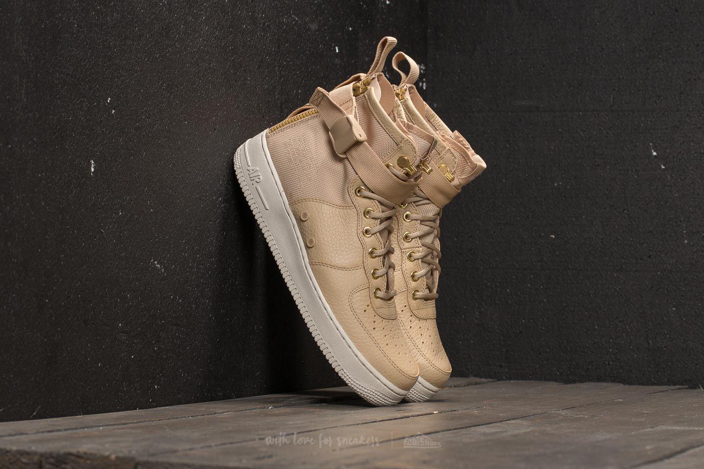 nike sf air force 1 mid mushroom & light bone