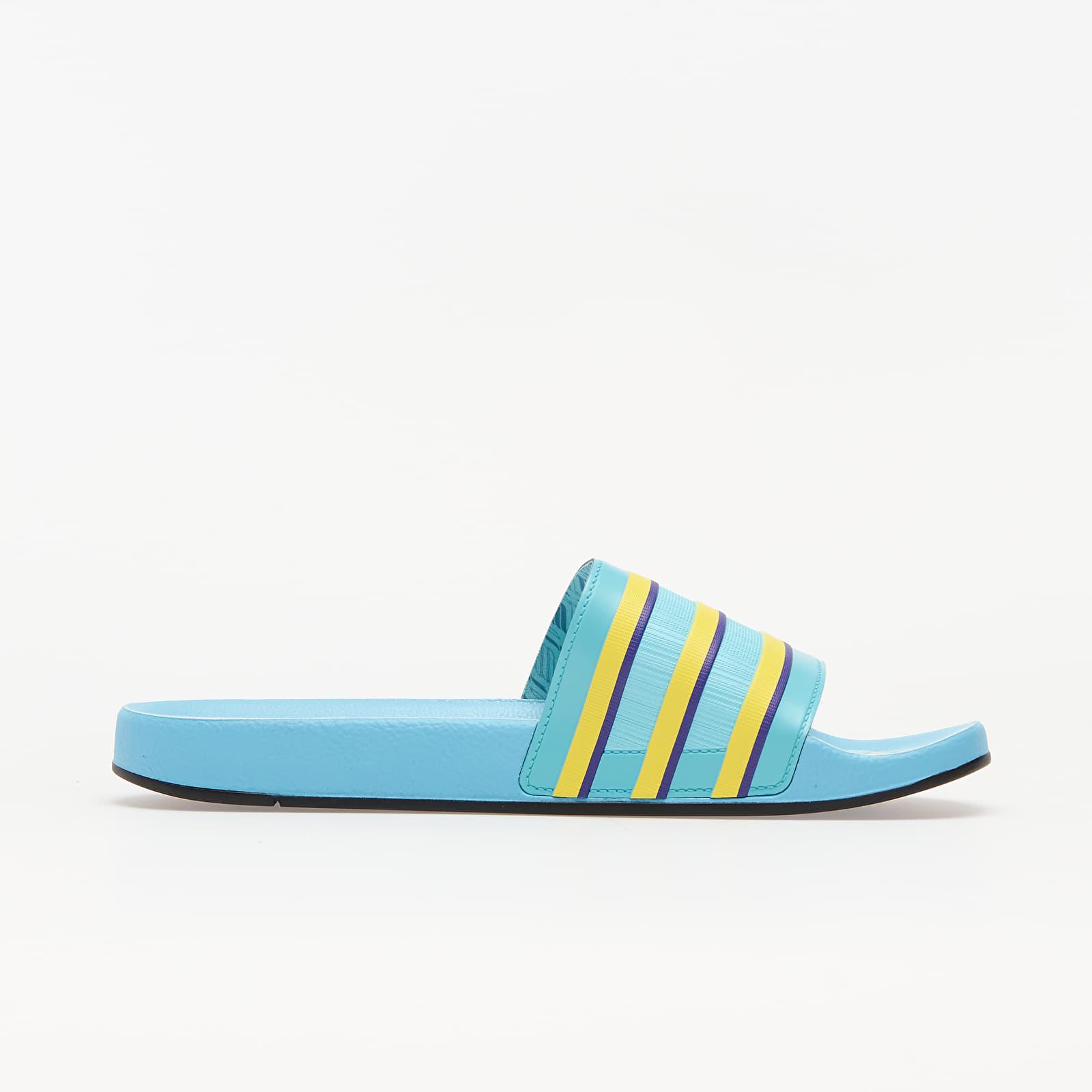adidas Originals Adidas Adilette Premium Light Aqua/ Bright Yellow/ Purple  in Blue for Men | Lyst