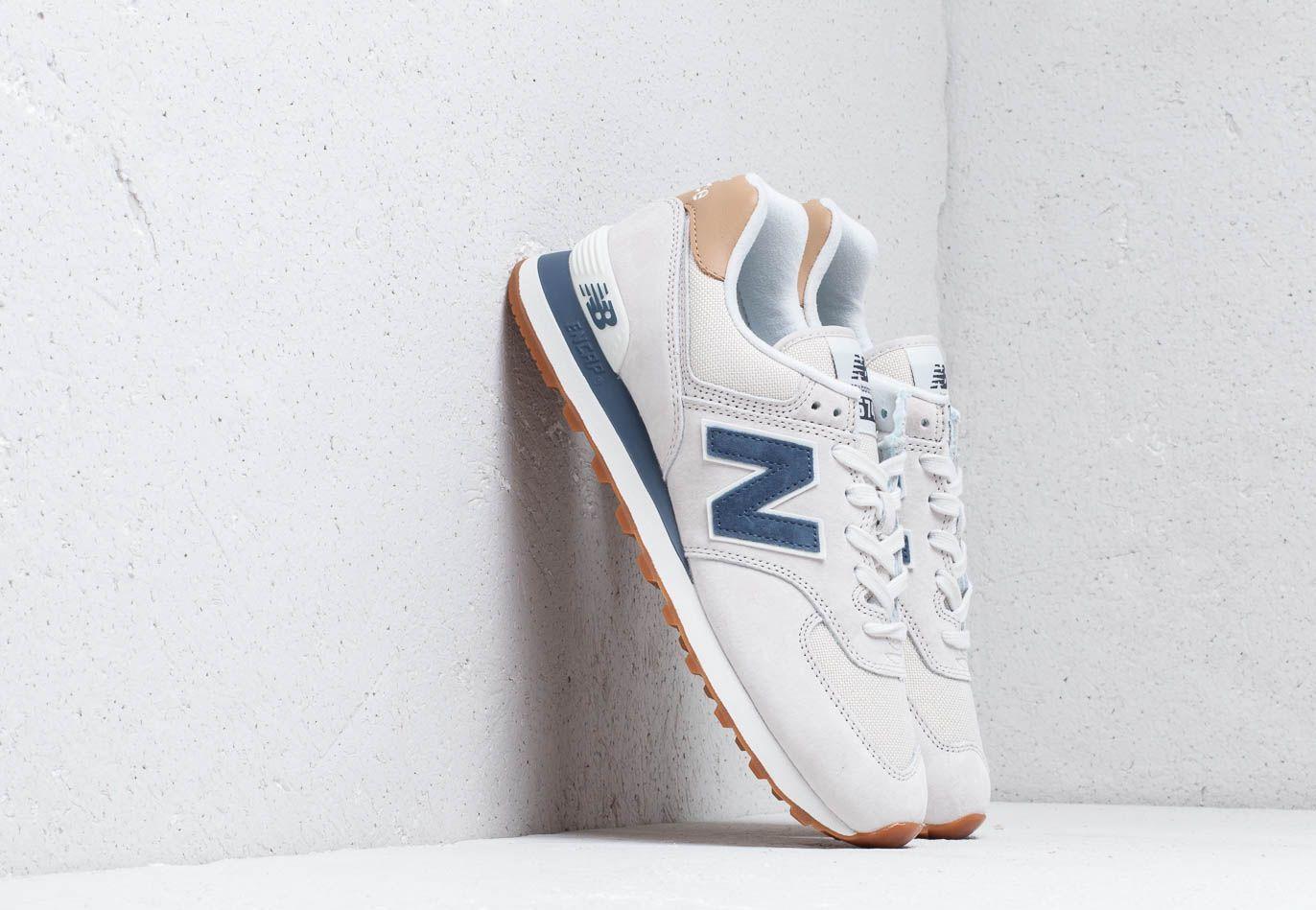 New Balance Suede 574 Grey/ Blue/ White for Men - Lyst