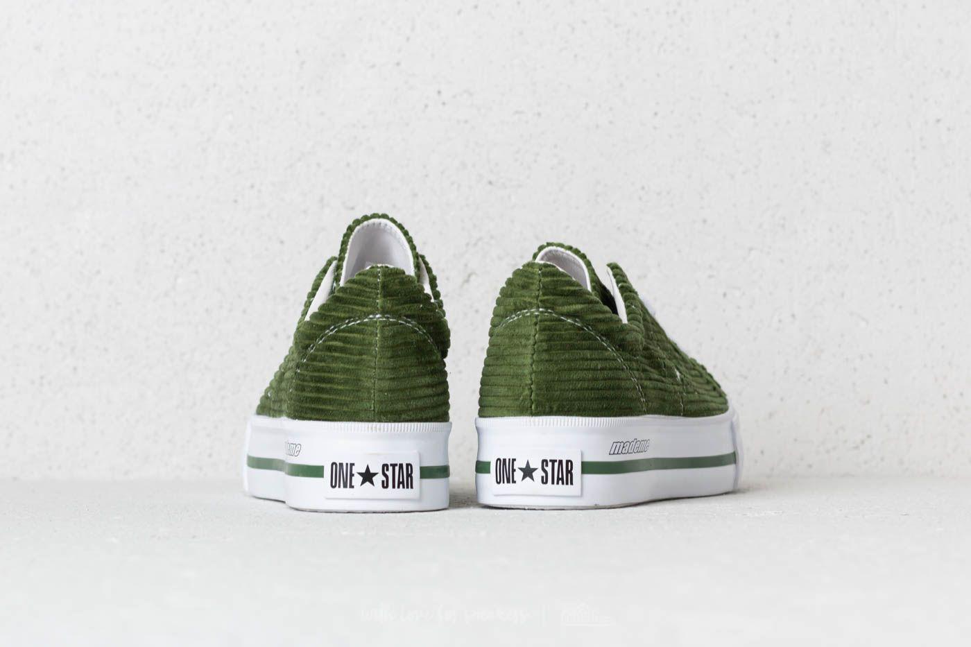 converse one star platform green