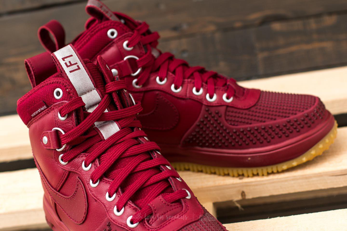 nike lunar force 1 duckboot team red gum