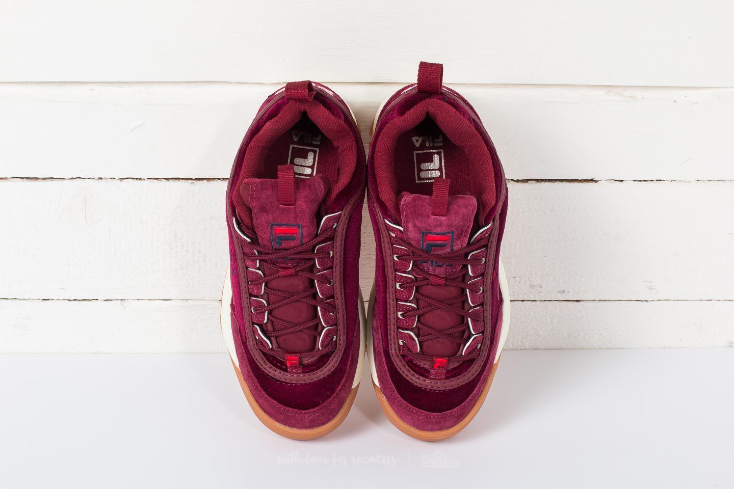 Fila In Burgundy Velvet Red Lyst