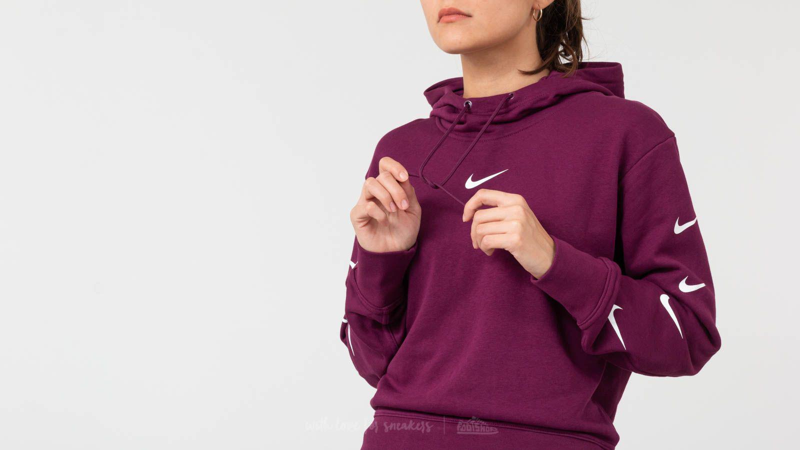 Nike Synthetic Sportswear Swish Hoodie Bordeaux in Purple | Lyst