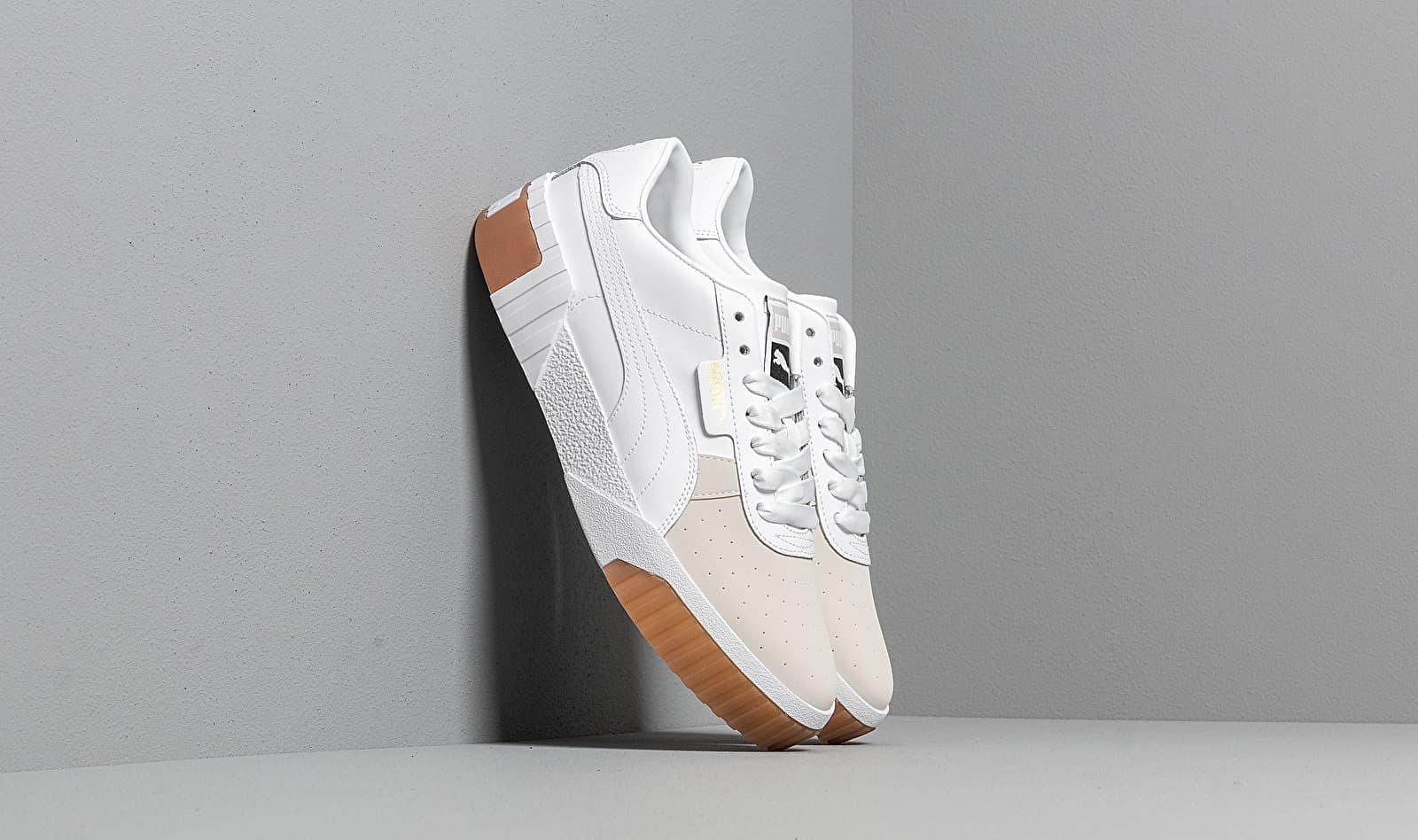 puma exotic cali trainers with gum sole in white