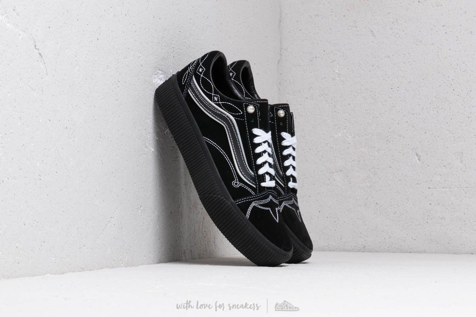 Vans Canvas Old Skool Platform Pearly Punk Black Black Lyst