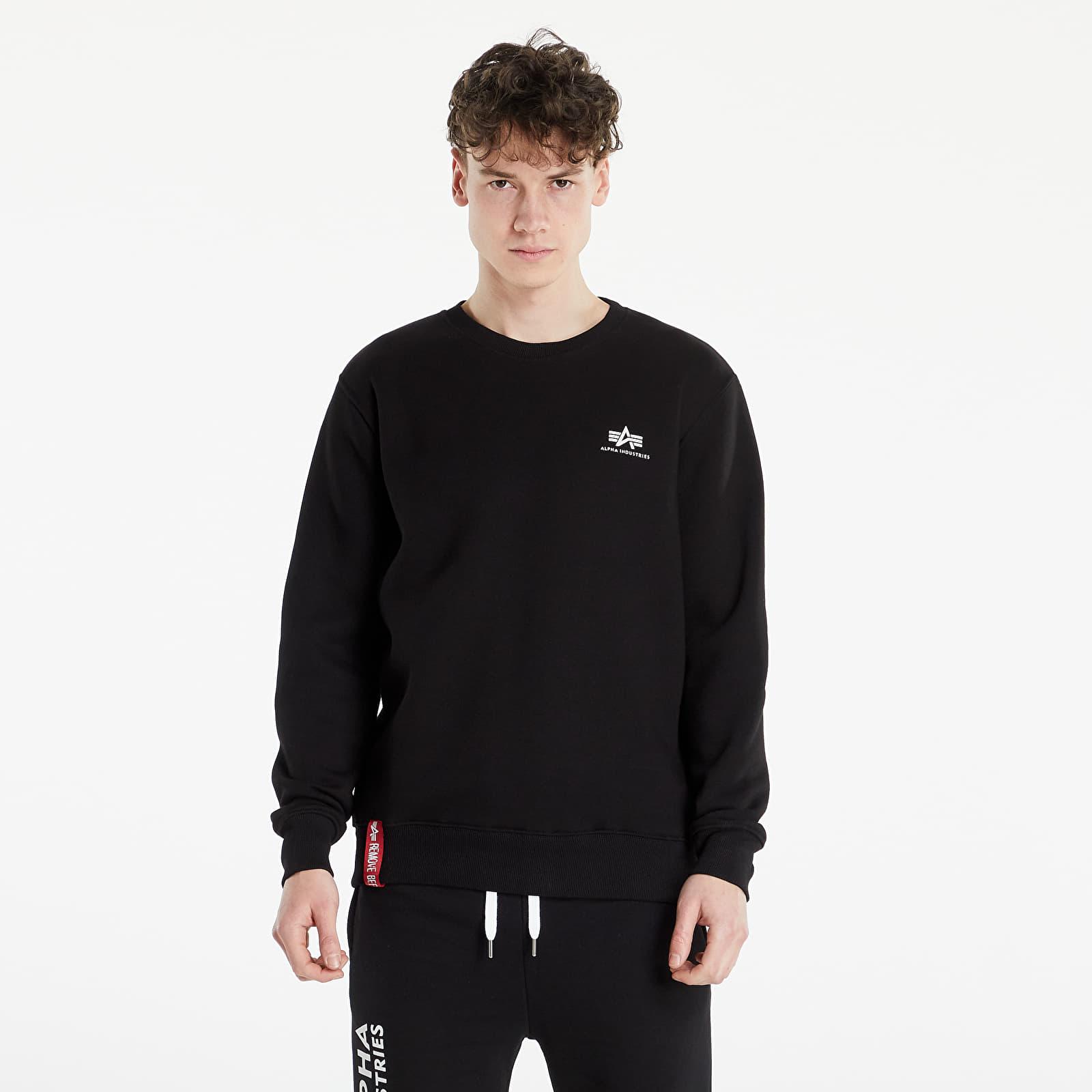 Lyst Industries Sweater Small Men Black Logo Alpha Industries for in | Alpha Basic