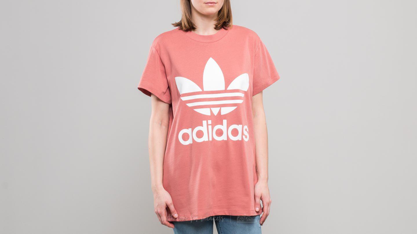 pink adidas trefoil t shirt