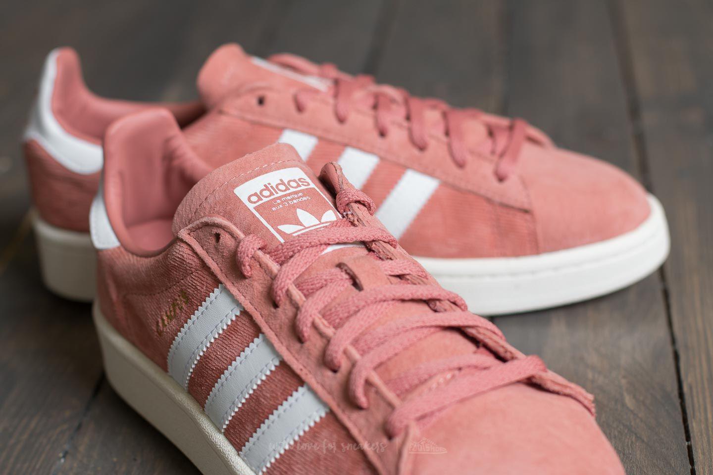 adidas Originals Suede Adidas Campus W Raw Pink/ Ftw White/ Chalk White - Lyst