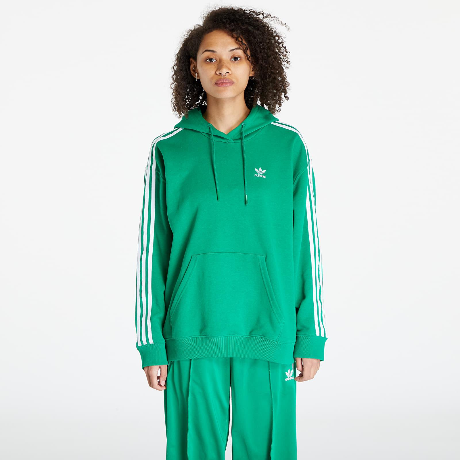 | adidas Hoodie Lyst 3-stripes Green Oversized in Originals