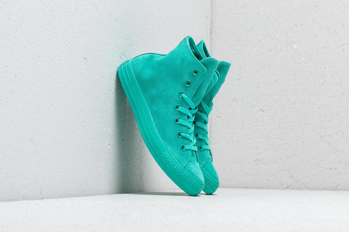 Converse Canvas Chuck Taylor All Star Hi Pure Teal/ Pure Teal in Blue | Lyst