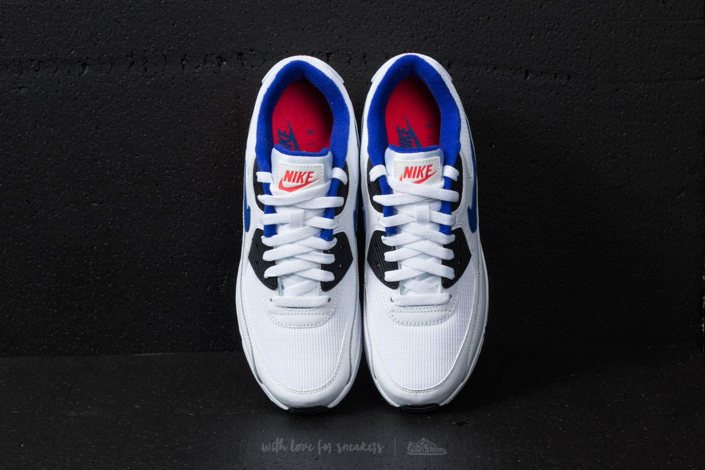 Nike Leather Air Max 90 Essential White/ Ultramarine/ Solar Red for Men |  Lyst