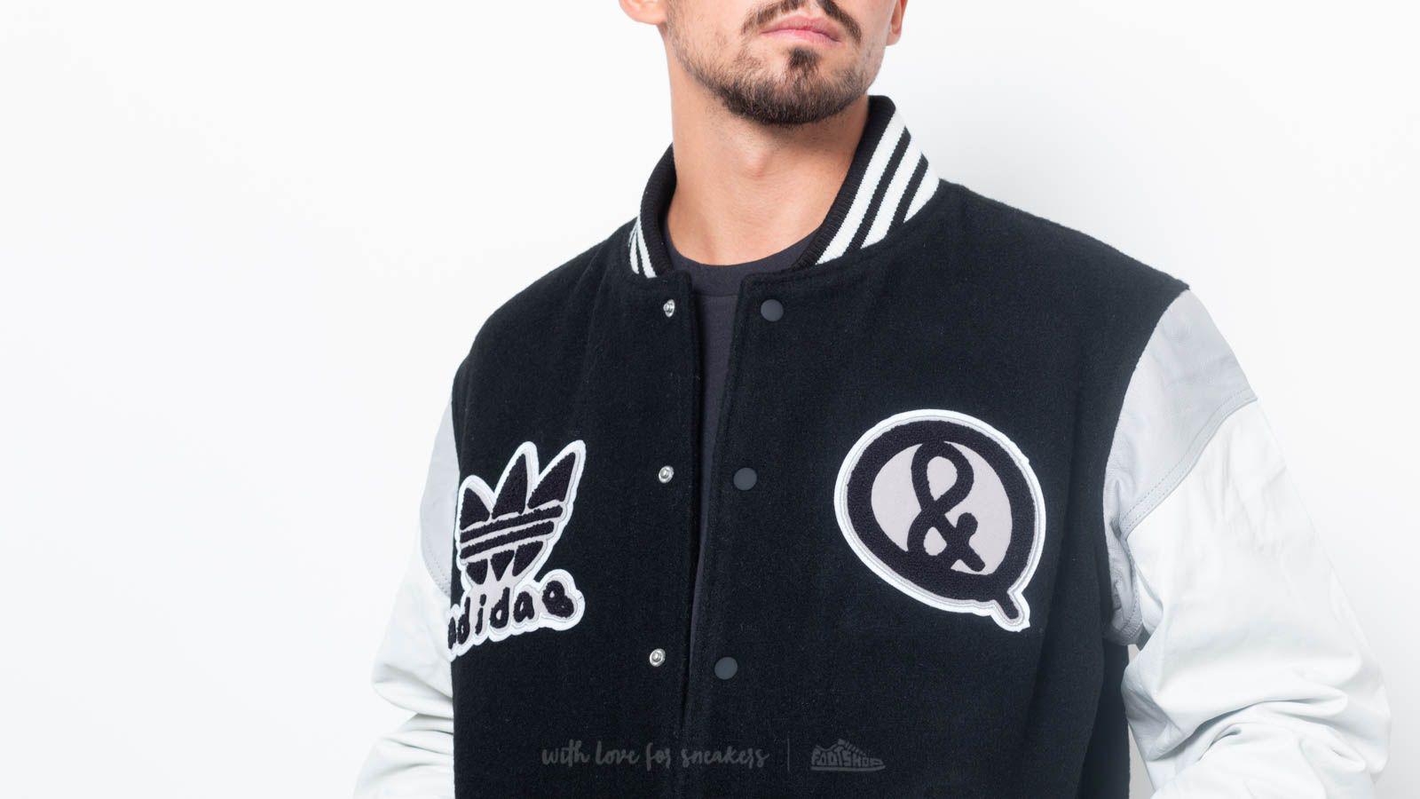 adidas Originals Synthetic Adidas X United Arrows Sons Varsity Jacket  Black/ White for Men | Lyst
