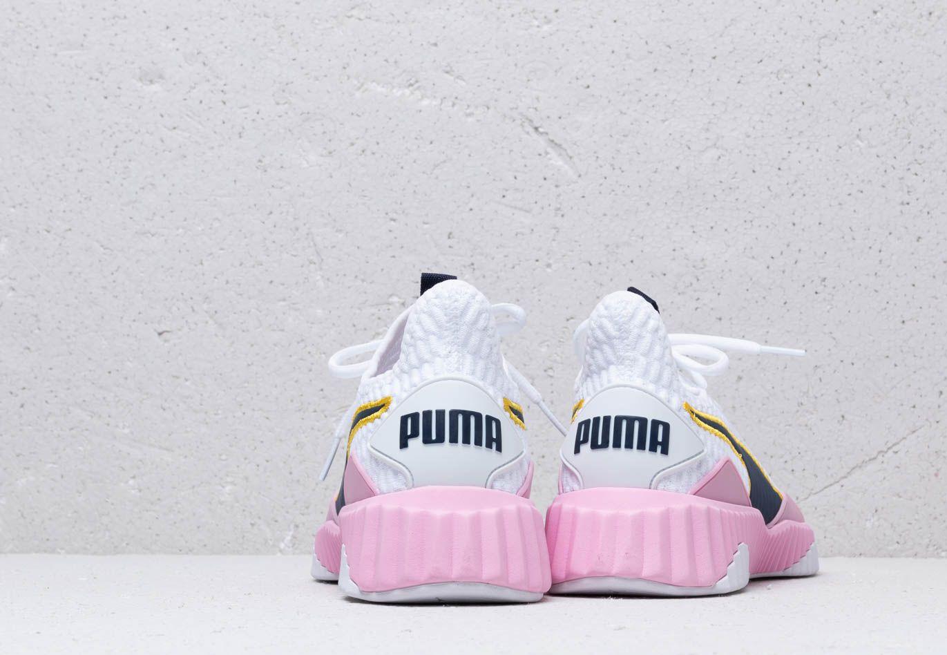 puma defy white pale pink