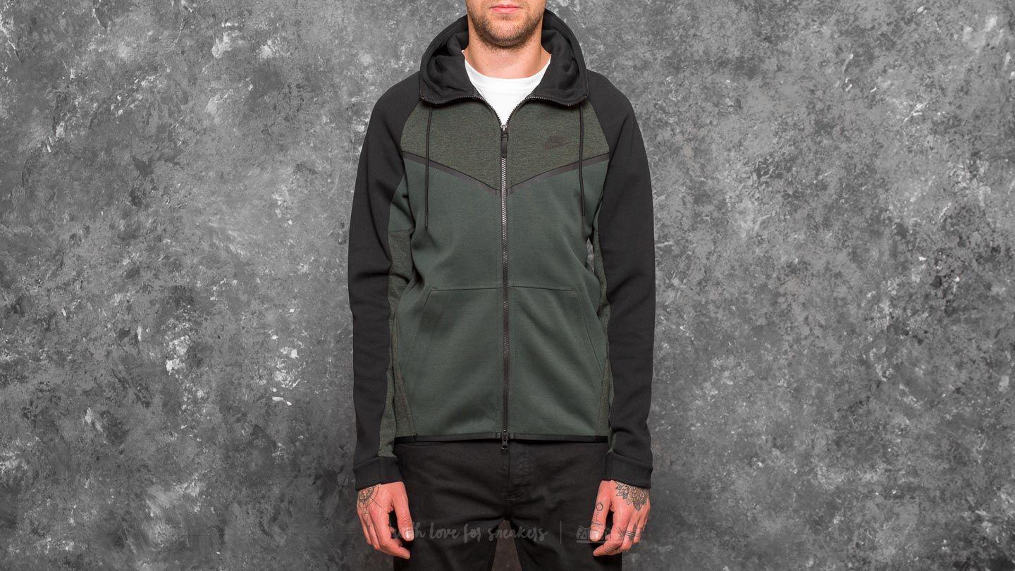 nike tech fleece windrunner hoodie green
