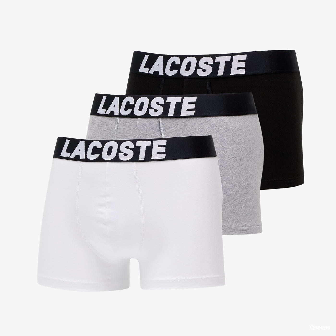 Lacoste Underwear Trunk 3-pack Black/ White/ Grey for Men | Lyst