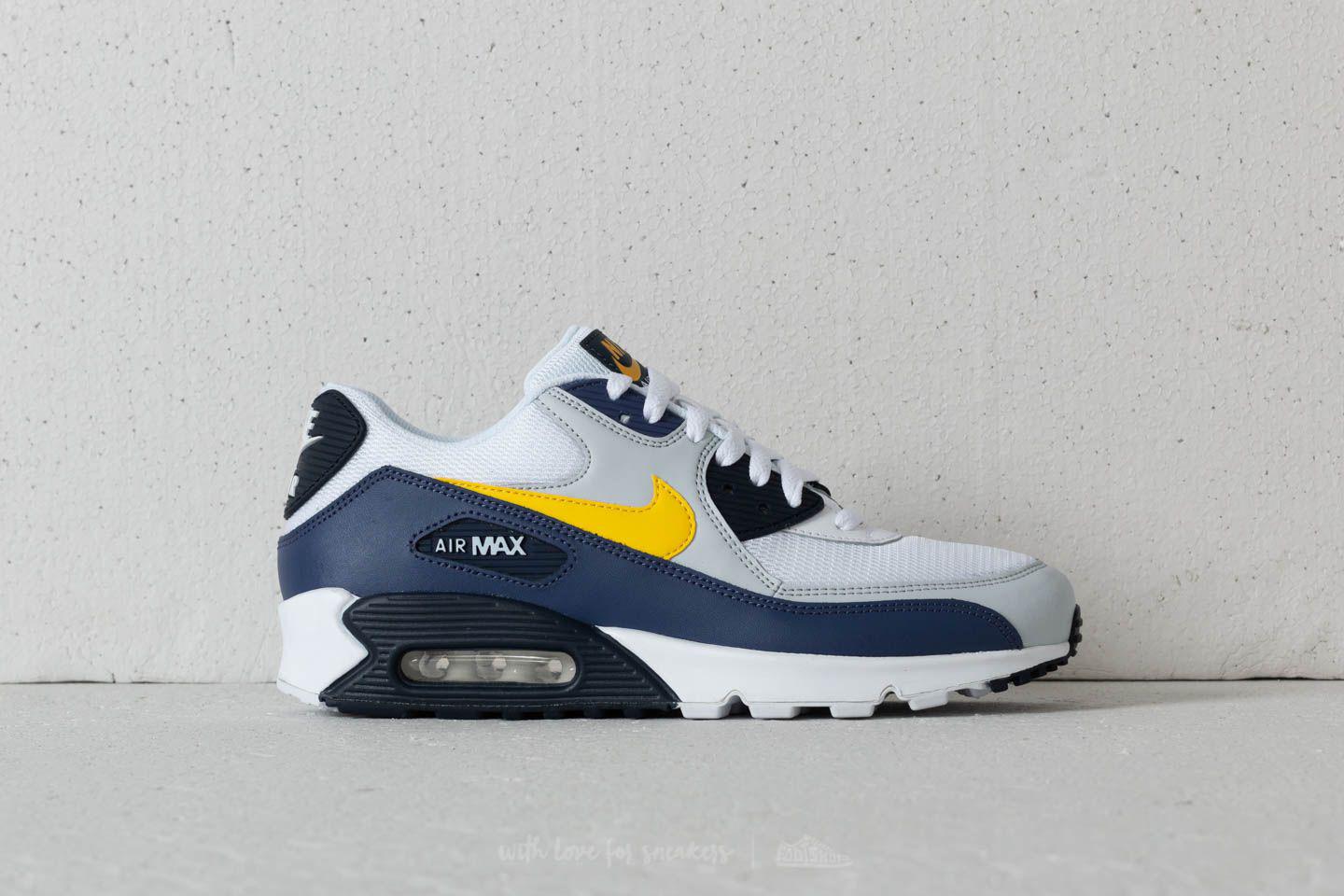 Nike Leather Air Max 90 Essential White/ Tour Yellow-blue Recall for Men |  Lyst