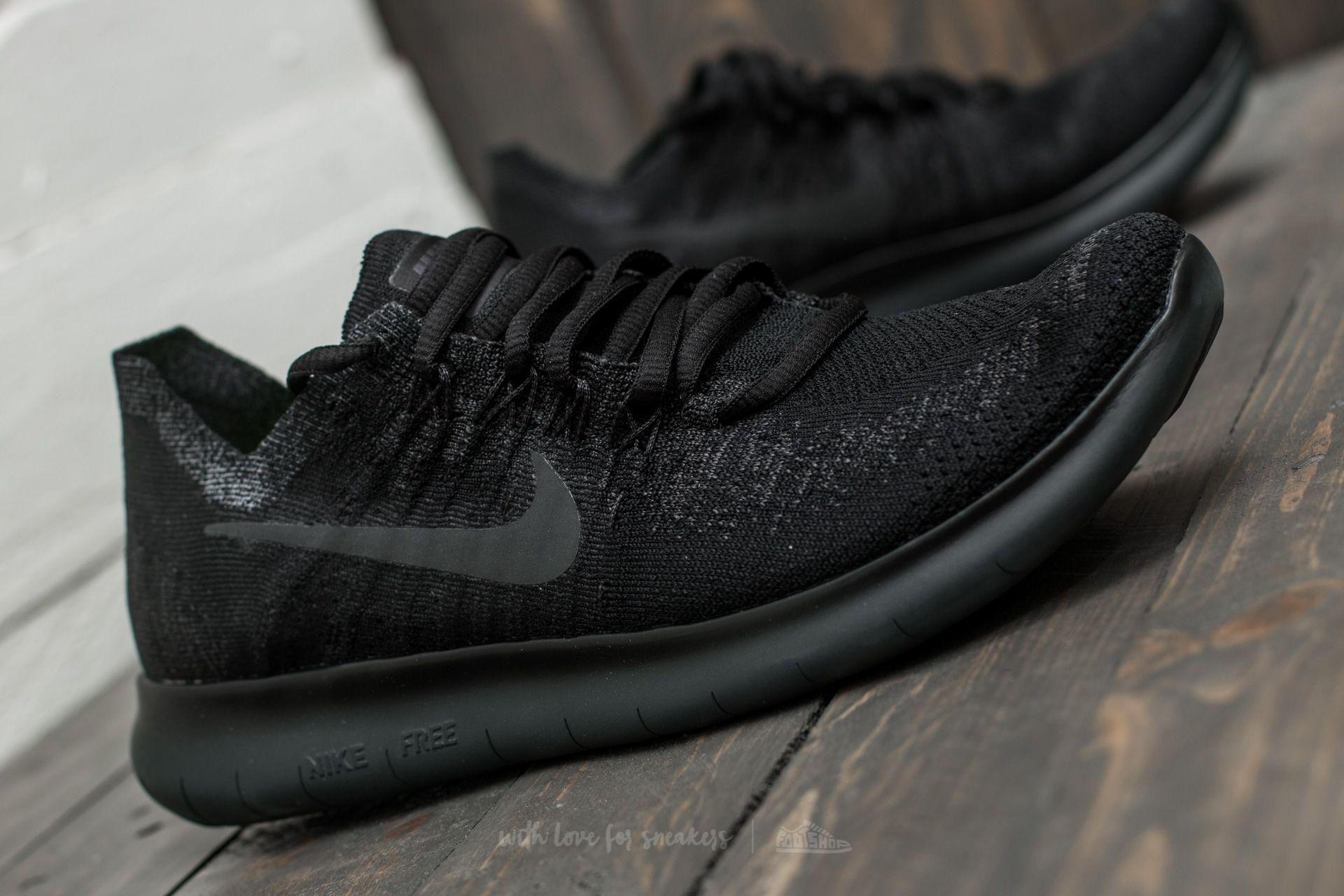 womens nike free rn flyknit 2017 black