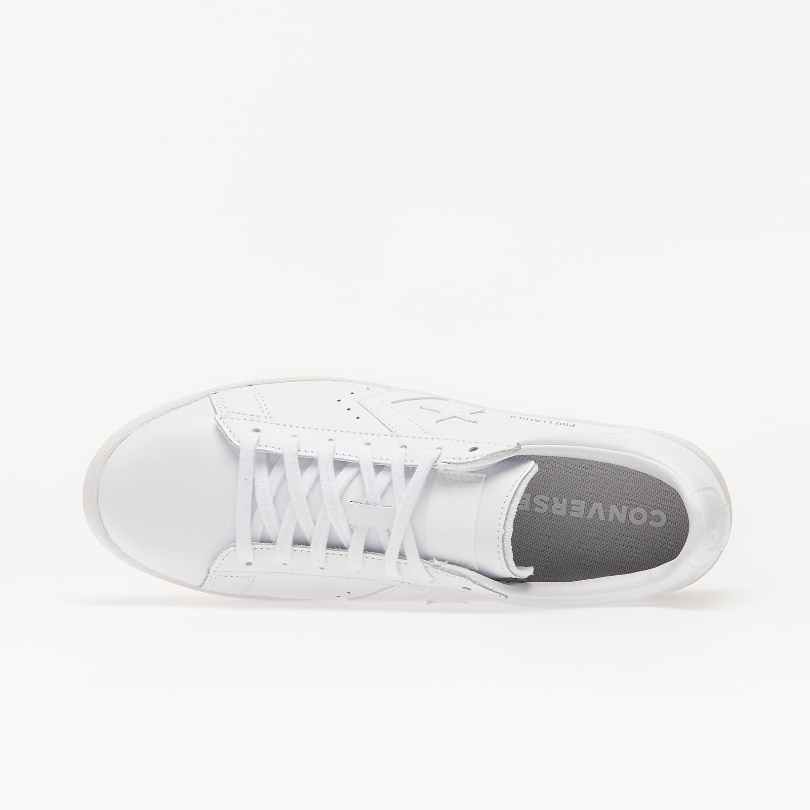 white leather ox converse