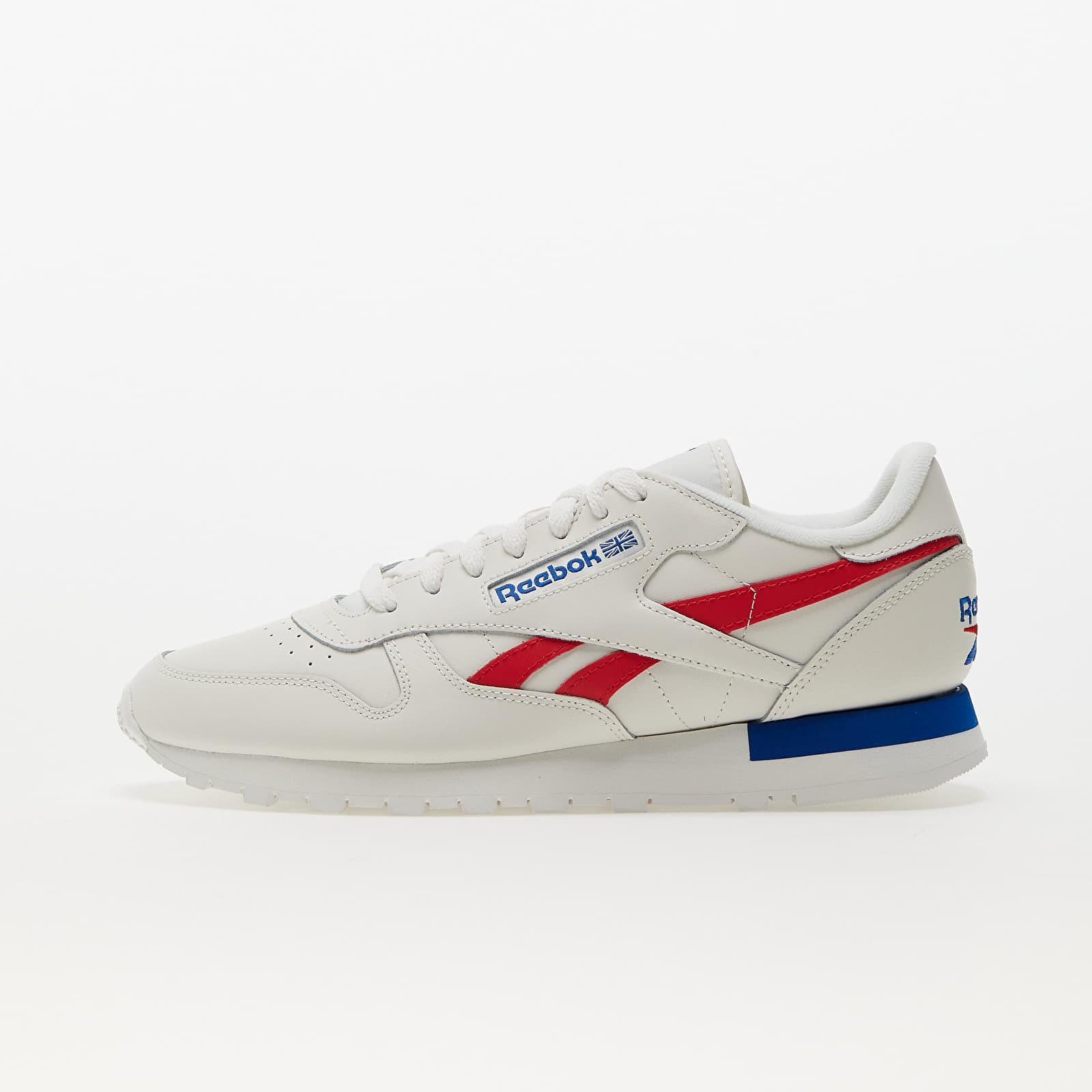 Reebok Classic Leather Chalk/ Vector Red/ Vector Blue for Men | Lyst