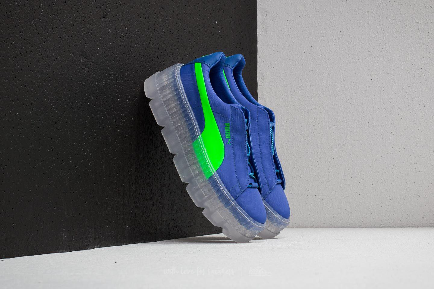 blue and green puma creepers