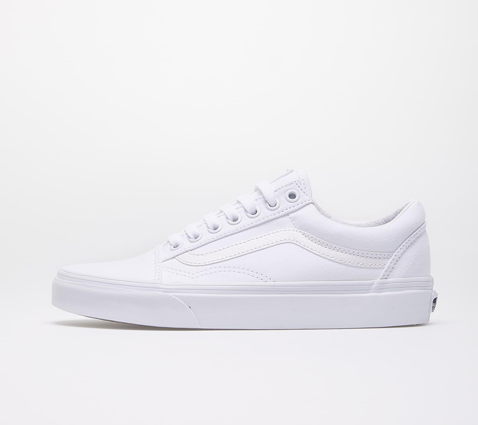 vans canvas old skool true white