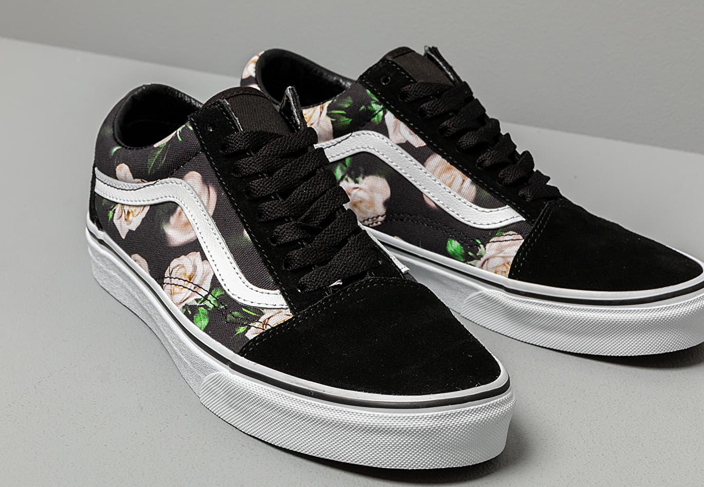ua old skool lux floral sneaker