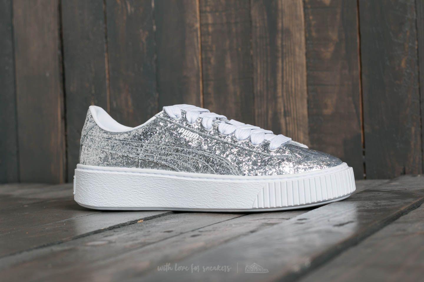 puma platform silver